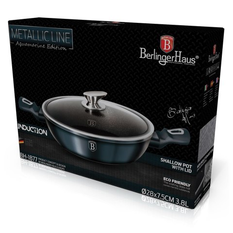 GARNEK PŁASKI 3.8L 28CM BERLINGER HAUS METALLIC AQUAMARINE BH-6794 GARNEK PŁASKI 3.8L 28CM BERLINGER HAUS METALLIC AQUAMARINE BH-6794