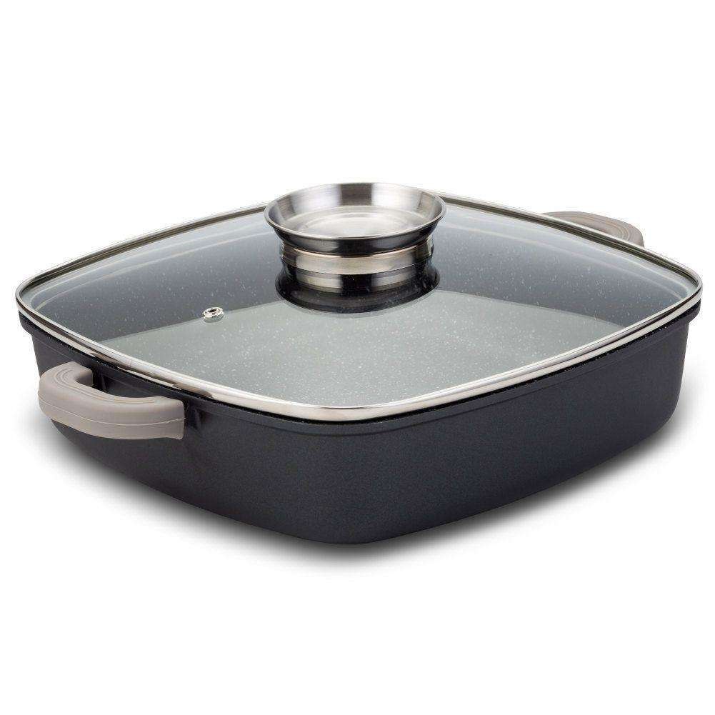NISKI GARNEK KWADRATOWY GRANITOWY 28cm 4.7L NAVA FUNTZIO 128-103 NISKI GARNEK KWADRATOWY GRANITOWY 28cm 4.7L NAVA FUNTZIO 128-103