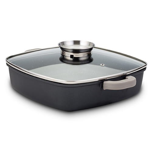 NISKI GARNEK KWADRATOWY GRANITOWY 28cm 4.7L NAVA FUNTZIO 128-103 NISKI GARNEK KWADRATOWY GRANITOWY 28cm 4.7L NAVA FUNTZIO 128-103
