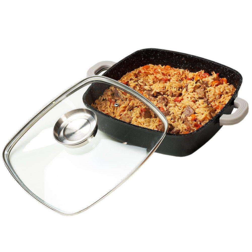 NISKI GARNEK KWADRATOWY GRANITOWY 28cm 4.7L NAVA FUNTZIO 128-103 NISKI GARNEK KWADRATOWY GRANITOWY 28cm 4.7L NAVA FUNTZIO 128-103