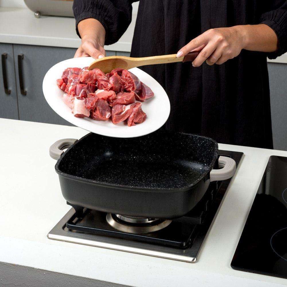 NISKI GARNEK KWADRATOWY GRANITOWY 28cm 4.7L NAVA FUNTZIO 128-103 NISKI GARNEK KWADRATOWY GRANITOWY 28cm 4.7L NAVA FUNTZIO 128-103