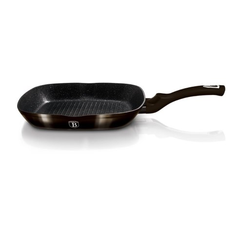 PATELNIA GRANITOWA GRILLOWA 28x28cm BERLINGER HAUS SHINY BLACK BH-6612 PATELNIA GRANITOWA GRILLOWA 28x28cm BERLINGER HAUS SHINY BLACK BH-6612
