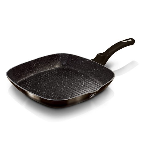 PATELNIA GRANITOWA GRILLOWA 28x28cm BERLINGER HAUS SHINY BLACK BH-6612 PATELNIA GRANITOWA GRILLOWA 28x28cm BERLINGER HAUS SHINY BLACK BH-6612