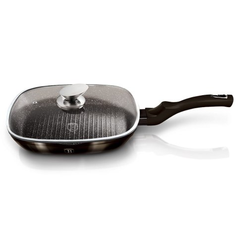 PATELNIA GRANITOWA GRILLOWA 28x28cm BERLINGER HAUS SHINY BLACK BH-6612 PATELNIA GRANITOWA GRILLOWA 28x28cm BERLINGER HAUS SHINY BLACK BH-6612