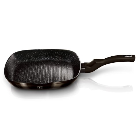PATELNIA GRANITOWA GRILLOWA 28x28cm BERLINGER HAUS SHINY BLACK BH-6612 PATELNIA GRANITOWA GRILLOWA 28x28cm BERLINGER HAUS SHINY BLACK BH-6612