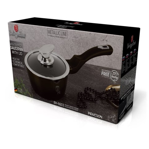 RONDEL GRANITOWY 1.2L 16cm BERLINGER HAUS SHINY BLACK BH-6603 RONDEL GRANITOWY 1.2L 16cm BERLINGER HAUS SHINY BLACK BH-6603