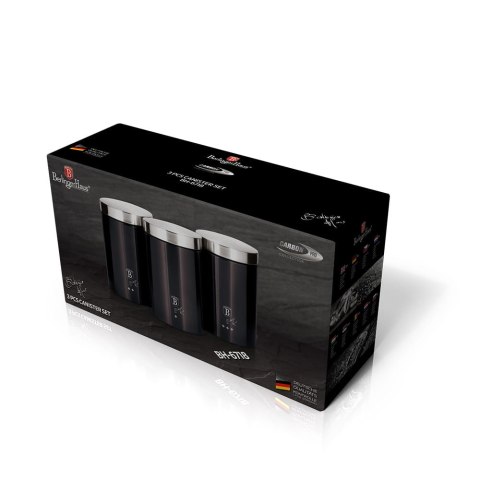 ZESTAW 3 POJEMNIKÓW KUCHENNYCH CARBON PRO METALLIC LINE BH-6718 ZESTAW 3 POJEMNIKÓW KUCHENNYCH CARBON PRO METALLIC LINE BH-6718