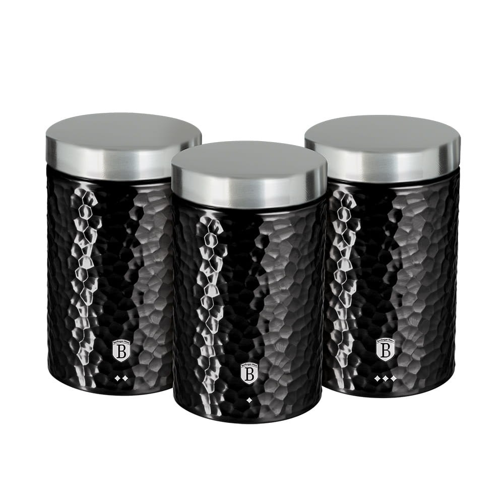 ZESTAW 3 POJEMNIKÓW KUCHENNYCH PRIMAL GLOSS BH-6712 ZESTAW 3 POJEMNIKÓW KUCHENNYCH PRIMAL GLOSS BH-6712