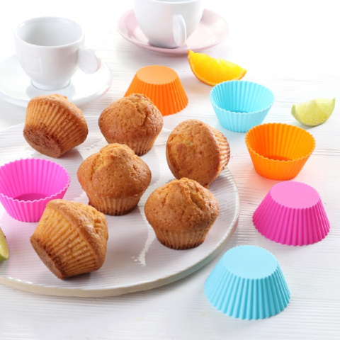 SILIKONOWE FOREMKI DO MUFFINEK ?8cm 6 SZT. TS-399-4 MULTIKOLOR SILIKONOWE FOREMKI DO MUFFINEK ?8cm 6 SZT. TS-399-4 MULTIKOLOR