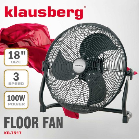 WENTYLATOR CYLKULATOR PODŁOGOWY 45CM 100W KLAUSBERG KB-7517 WENTYLATOR CYLKULATOR PODŁOGOWY 45CM 100W KLAUSBERG KB-7517