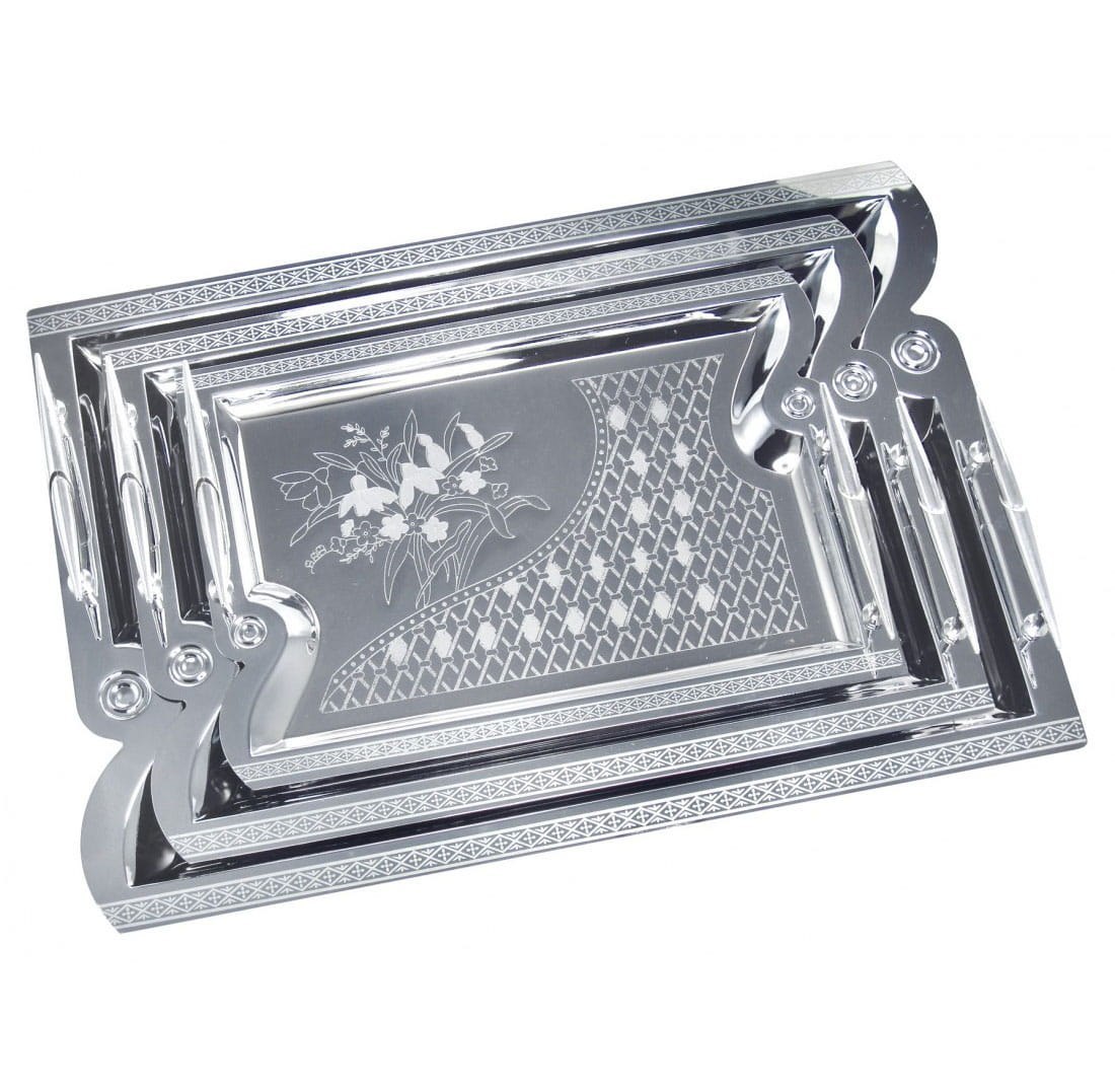 ZESTAW 3 TAC STALOWYCH DO SERWOWANIA KINGHOFF KH-4743 ZESTAW 3 TAC STALOWYCH DO SERWOWANIA KINGHOFF KH-4743