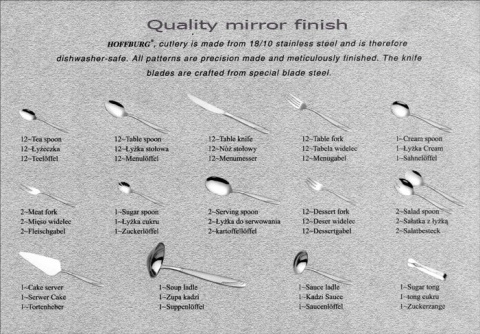 SZTUĆCE HOFFBURG LEGEND MIRROR CHERRY 72 ELE HB-8710 SZTUĆCE HOFFBURG LEGEND MIRROR CHERRY 72 ELE HB-8710