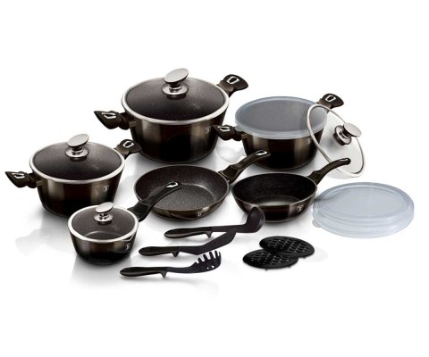 GARNKI BERLINGER HAUS 18 ELE METALLIC SHINY BLACK BH-6614 GARNKI BERLINGER HAUS 18 ELE METALLIC SHINY BLACK BH-6614