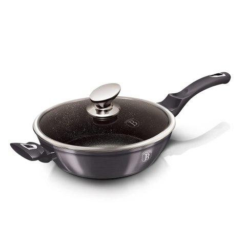 PATELNIA GŁĘBOKA Z POWŁ. GRANITOWĄ 28cm BERLINGER HAUS Carbon Pro BH-6896 PATELNIA GŁĘBOKA Z POWŁ. GRANITOWĄ 28cm BERLINGER HAUS Carbon Pro BH-6896