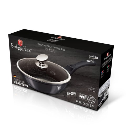 PATELNIA GŁĘBOKA Z POWŁ. GRANITOWĄ 28cm BERLINGER HAUS Carbon Pro BH-6896 PATELNIA GŁĘBOKA Z POWŁ. GRANITOWĄ 28cm BERLINGER HAUS Carbon Pro BH-6896