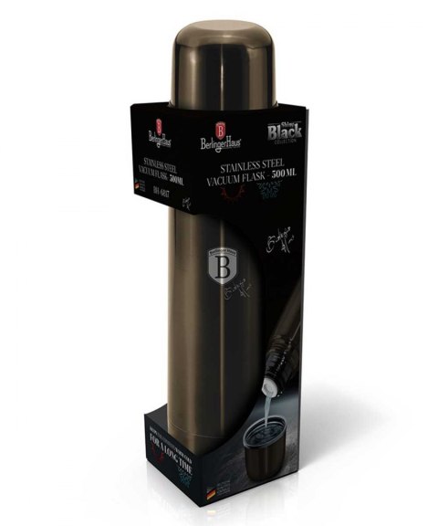 TERMOS STALOWY 1.0L BERLINGER HAUS METALLIC LINE SHINY BLACK BH-6819 TERMOS STALOWY 1.0L BERLINGER HAUS METALLIC LINE SHINY BLACK BH-6819
