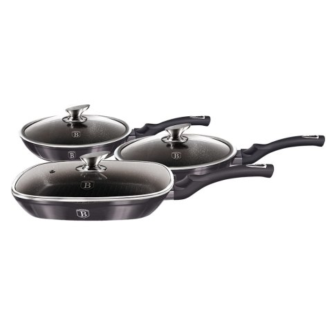 ZESTAW 3 PATELNI Z POWŁ. GRANITOWĄ BERLINGER HAUS Carbon Pro BH-6923 ZESTAW 3 PATELNI Z POWŁ. GRANITOWĄ BERLINGER HAUS Carbon Pro BH-6923