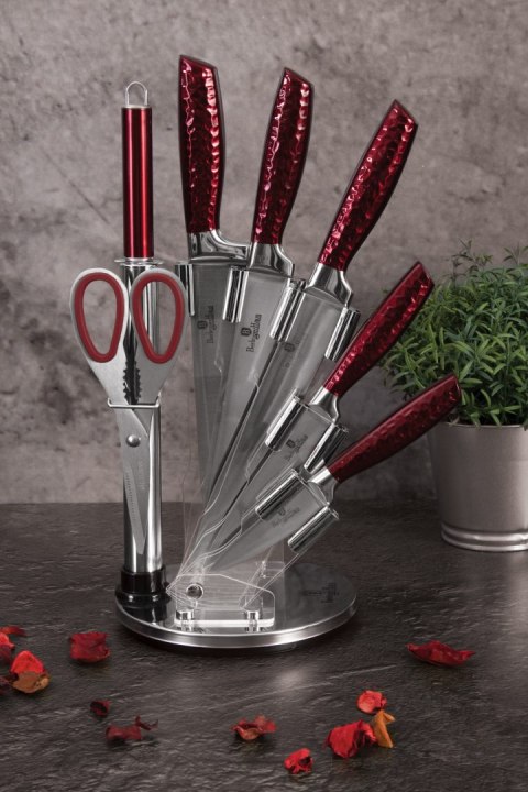 ZESTAW NOŻY W STOJAKU 8 EL. BERLINGER HAUS METALLIC LINE BURGUNDY BH-2459 ZESTAW NOŻY W STOJAKU 8 EL. BERLINGER HAUS METALLIC LINE BURGUNDY BH-2459