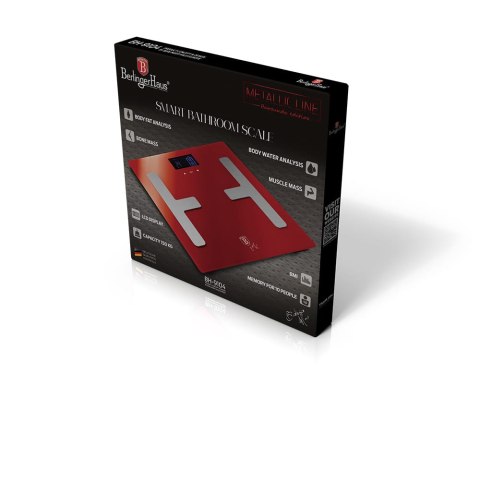 WAGA ŁAZIENKOWA BODY FAT BERLINGER HAUS BURGUNDY BH-9104 WAGA ŁAZIENKOWA BODY FAT BERLINGER HAUS BURGUNDY BH-9104