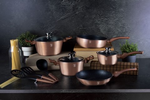 ZESTAW GARNKÓW 11 ELE. BERLINGER HAUS METALLIC LINE ROSEGOLD BH-6160 ZESTAW GARNKÓW 11 ELE. BERLINGER HAUS METALLIC LINE ROSEGOLD BH-6160