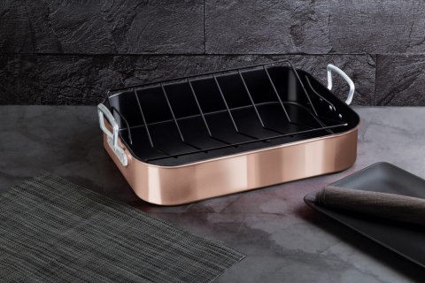 BRYTFANNA DO PIECZENIA Z RUSZTEM 41.5x32cm BERLINGER HAUS ROSEGOLD BH-7647 BRYTFANNA DO PIECZENIA Z RUSZTEM 41.5x32cm BERLINGER HAUS ROSEGOLD BH-7647