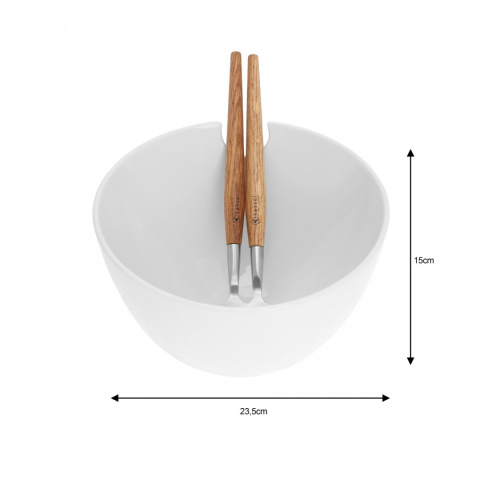 PORCELANOWA MISA 23CM DO SAŁATY Z ŁYŻKAMI KASSEL no.93558 PORCELANOWA MISA 23CM DO SAŁATY Z ŁYŻKAMI KASSEL no.93558