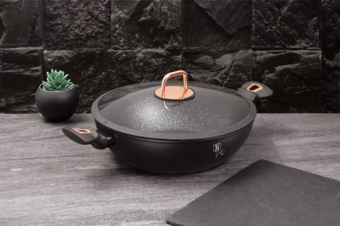 WOK GARNEK GRANITOWY 4.4L 30CM BERLINGER HAUS BLACK ROSE BH-7112 WOK GARNEK GRANITOWY 4.4L 30CM BERLINGER HAUS BLACK ROSE BH-7112