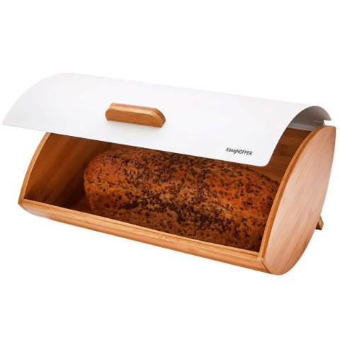CHLEBAK + 3 POJEMNIKI BAMBUS-STAL KonigHOFFER COSMIC TD-8295 - BIAŁY CHLEBAK + 3 POJEMNIKI BAMBUS-STAL KonigHOFFER COSMIC TD-8295 - BIAŁY