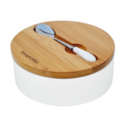 CUKIERNICA CERAMICZNA Z ŁYŻECZKĄ KONIGHOFFER 4233 BIAŁA CUKIERNICA CERAMICZNA Z ŁYŻECZKĄ KONIGHOFFER 4233 BIAŁA