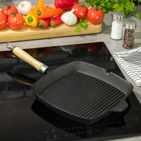 PATELNIA GRILL ŻELIWNA 26cm KiNGHOFF KH-1108 PATELNIA GRILL ŻELIWNA 26cm KiNGHOFF KH-1108