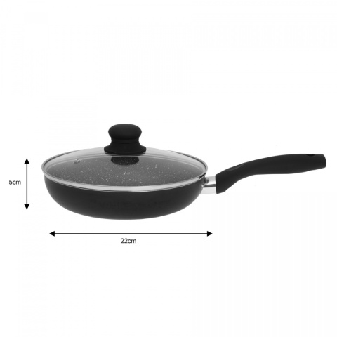 PATELNIA Z POWŁ. MARMUR. 22CM KiNGHOFF KH-3956 PATELNIA Z POWŁ. MARMUR. 22CM KiNGHOFF KH-3956