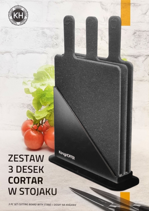 ZESTAW 3 DESEK KUCHENNYCH W STOJAKU KONIGHOFFER KG-4762 ZESTAW 3 DESEK KUCHENNYCH W STOJAKU KONIGHOFFER KG-4762
