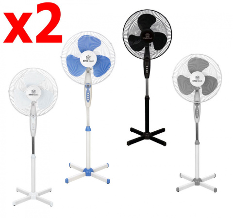 2 x WENTYLATOR PODŁOGOWY KINGCOOL 40cm 40W KC-2124 2 x WENTYLATOR PODŁOGOWY KINGCOOL 40cm 40W KC-2124