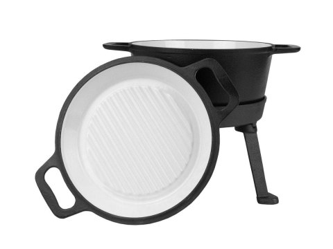 KOCIOŁEK ŻELIWNY MYŚLIWSKI 8L Z PATELNIĄ GRILL EMALIOWANY ZILNER ZL-5514 KOCIOŁEK ŻELIWNY MYŚLIWSKI 8L Z PATELNIĄ GRILL EMALIOWANY ZILNER ZL-5514