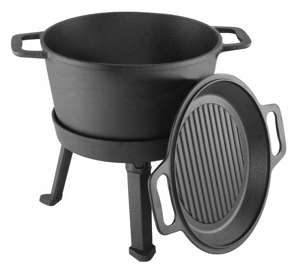 KOCIOŁEK ŻELIWNY MYŚLIWSKI 8L Z PATELNIĄ GRILL ZILNER ZL-5513 KOCIOŁEK ŻELIWNY MYŚLIWSKI 8L Z PATELNIĄ GRILL ZILNER ZL-5513