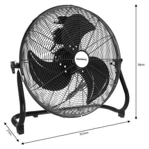 WENTYLATOR CYLKULATOR PODŁOGOWY 45CM 100W KLAUSBERG KB-7517 WENTYLATOR CYLKULATOR PODŁOGOWY 45CM 100W KLAUSBERG KB-7517