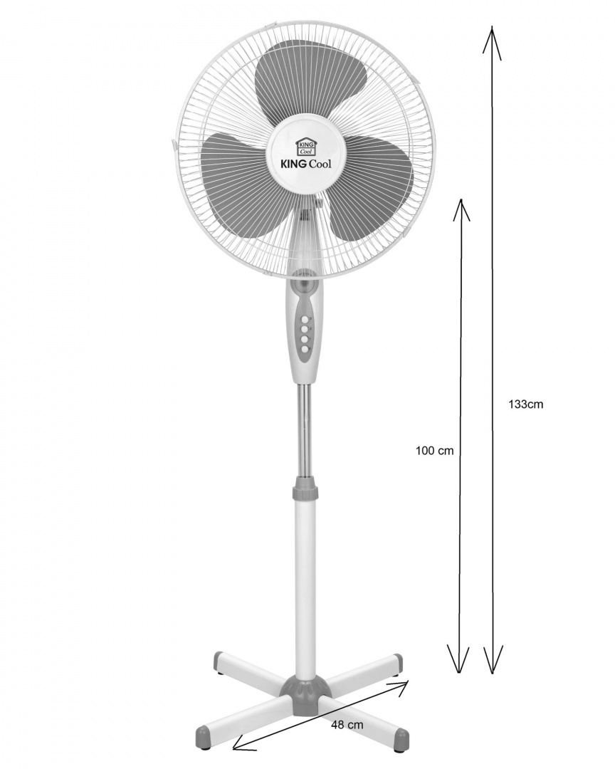 WENTYLATOR PODŁOGOWY KINGCOOL 40cm KC-2124 WENTYLATOR PODŁOGOWY KINGCOOL 40cm KC-2124