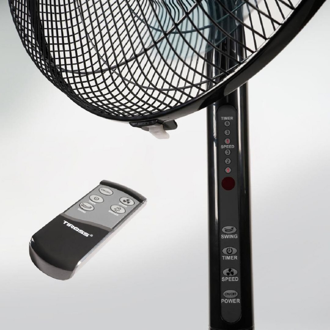 WENTYLATOR PODŁOGOWY Z PILOTEM 44CM 50W TIROSS TS-9183 WENTYLATOR PODŁOGOWY Z PILOTEM 44CM 50W TIROSS TS-9183