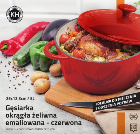 GARNEK ŻELIWNY EMALIOWANY 5.0L KONIGHOFFER KG-6213 GARNEK ŻELIWNY EMALIOWANY 5.0L KONIGHOFFER KG-6213