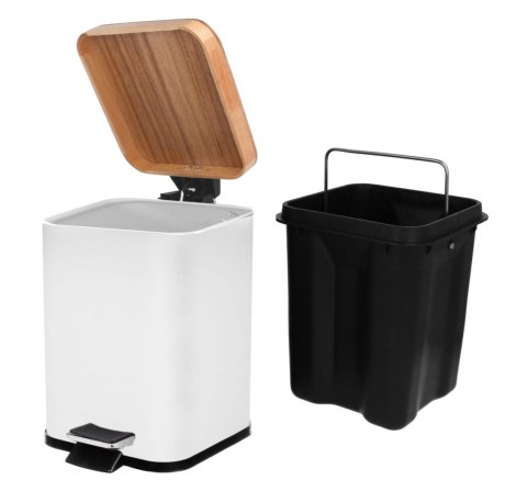 KOSZ NA ŚMIECI 16x16CM 3L BIAŁY BRUNBESTE BB-1132 KOSZ NA ŚMIECI 16x16CM 3L BIAŁY BRUNBESTE BB-1132