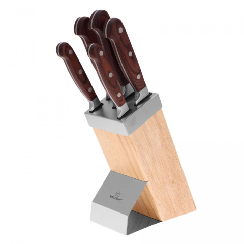 ZESTAW NOŻY KUCHENNYCH W BLOKU 6 ELE. KiNGHOFF KH-3463 ZESTAW NOŻY KUCHENNYCH W BLOKU 6 ELE. KiNGHOFF KH-3463