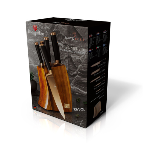 ZESTAW NOŻY W BLOKU 7 EL. BERLINGER HAUS BLACK ROSE BH-2479 ZESTAW NOŻY W BLOKU 7 EL. BERLINGER HAUS BLACK ROSE BH-2479