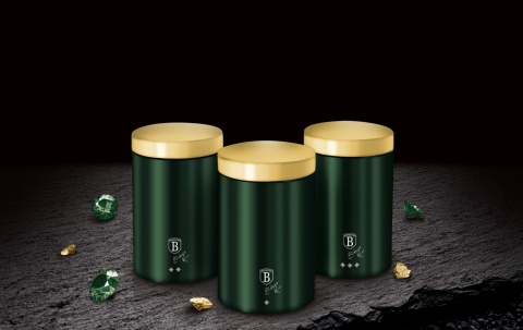 ZESTAW 3 POJEMNIKÓW KUCHENNYCH BERLINGER HAUS EMERALD METALLIC LINE BH-6272 ZESTAW 3 POJEMNIKÓW KUCHENNYCH BERLINGER HAUS EMERALD METALLIC LINE BH-6272