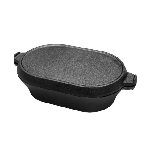 BRYTFANNA ŻELIWNA Z PATELNIĄ GRILL 3.0L 28 x 16cm BRUNBESTE BB-2654 BRYTFANNA ŻELIWNA Z PATELNIĄ GRILL 3.0L 28 x 16cm BRUNBESTE BB-2654