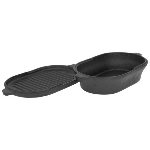 BRYTFANNA ŻELIWNA Z PATELNIĄ GRILL 3.0L 28 x 16cm BRUNBESTE BB-2654 BRYTFANNA ŻELIWNA Z PATELNIĄ GRILL 3.0L 28 x 16cm BRUNBESTE BB-2654