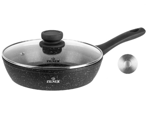 PATELNIA GŁĘBOKA 30CM 3.9L POWŁOKA MARMUROWA Z POKR. ZILNER ZL-7718 / 9219 PATELNIA GŁĘBOKA 30CM 3.9L POWŁOKA MARMUROWA Z POKR. ZILNER ZL-7718 / 9219