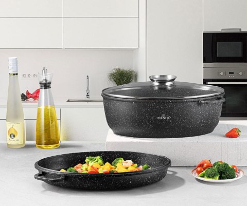 BRYTFANNA z POWŁOKĄ MARMUROWĄ 8.0L 38cm 3 EL. ZILNER ZL-1112 BRYTFANNA z POWŁOKĄ MARMUROWĄ 8.0L 38cm 3 EL. ZILNER ZL-1112