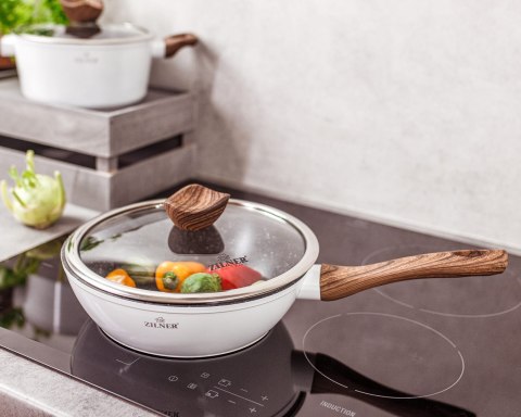 KOMPLET GARNKÓW z POWŁOKĄ MARMUROWĄ 15 EL. ZILNER WHITE LILLY ZL-8592 KOMPLET GARNKÓW z POWŁOKĄ MARMUROWĄ 15 EL. ZILNER WHITE LILLY ZL-8592