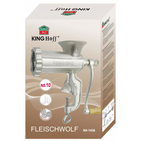 MASZYNKA ŻELIWNA DO MIELENIA MIĘSA #10 + AKCESORIA KiNGHOFF KH-1428 MASZYNKA ŻELIWNA DO MIELENIA MIĘSA #10 + AKCESORIA KiNGHOFF KH-1428