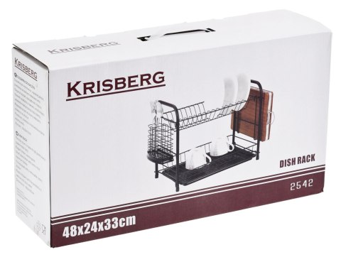 SUSZARKA DO NACZYŃ 2 POZIOMOWA 48 X 24 X 33 CM KRISBERG KS-2542 / 2310 SUSZARKA DO NACZYŃ 2 POZIOMOWA 48 X 24 X 33 CM KRISBERG KS-2542 / 2310